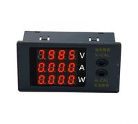 Ampèremètre numérique 3 en 1 pour applications DC, mesure la tension jusqu'à 100 V, courant jusqu'à 10 A (rouge, rouge, rouge)