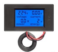 Ampèremètre numérique AC 80 260 V 100 A avec écran LCD, fonction alarme de surcharge et capacité de conservation des données