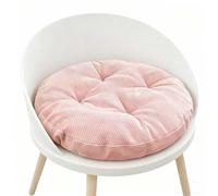 AmphaDeco Épais Coussin De Sol Ronde avec Attaches,Coussin Rond 30cm Confortable,Doux Et Antidérapant,Lavable,Galette De Chaise pour Intérieur Et Extérieur Manger,Rose,60x60x10cm