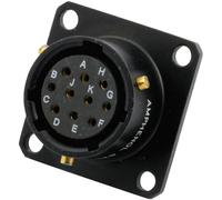 Amphenol 62IN 12E 12 10S 624 Cosse cylindrique mâle embase femelle Nombre total de pôles: 10 Série (connecteur rond): 62IN 1 pc(s)