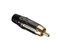 Amphenol ACPL-CBK connecteur RCA mâle droit 2 pôles mono chromé noir codé