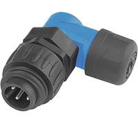 Amphenol C016 20K003 100 10 Cosse cylindrique mâle mâle, coudé Nombre total de pôles: 3 + PE Série (connecteur rond): C