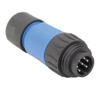 Amphenol C016 30H006 110 10 Cosse cylindrique mâle mâle, Droit Nombre Total de pôles: 6 + PE Série (connecteur Rond): C