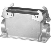 Amphenol C146 10N024 500 2 boîtiers de socle 1 sortie de câble, avec embout fileté, 2 barres transversales, forme haute 1 pièce