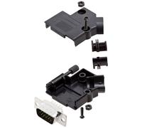 Amphenol L17D45PK-P-37+L717HDC62P Kit embase SUB-D mâle 45 ° Nombre de pôles: 62 fût à souder 1 pc(s)