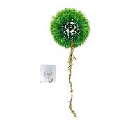 Amphibian Hiding Spot - Naturalistic Spherical Retreat for Gecko | Green Velvet Finish with Weighted Base & Hollow Interior for Bearded Dragon, Lizard, Spiders and Exotic Pet Outdoor