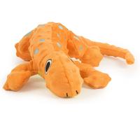 Amphibianz Gecko Squeaky Plush Dog Toy,Chew Guard Technology-Orange,Large