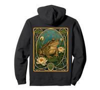 Amphibien Art Nouveau Toad Water Lily Pond Sweat à Capuche