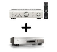 Ampli Hifi Stéréo Denon PMA-600NE Argent + Platine CD DCD-600NE Argent