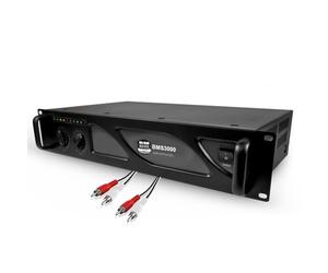 Ampli puissance PRO DJ - BM Sonic BMS-3000-3000W - Technologie MOSFET avec ventilation continue, Câble RCA/RCA