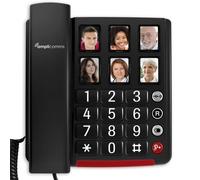 Amplicomms Bigtel 40 Plus | Téléphone fixe Aînés | 6 grandes clés | Appareil auditif adapté