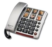 Amplicomms Bigtel 40 plus - Téléphone fixe senior filaire amplifié (+40dB) Gris