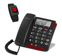 Amplicomms BigTel 50 Alarm Plus – Téléphone filaire SOS, gros boutons, compatible aides auditives