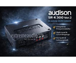 AMPLIFICATEUR 4 CANAUX AUDISON SR 4 300 Ver.2 avec aiguillage de fréquence