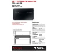 Amplificateur 4 Canaux Focal FPX 4.400 SQ