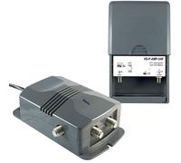 Amplificateur + Alimentation 2 Sorties TV pour antenne terrestre TNT/préamplificateur HDTV Ampli pour TNT HD Signal/Gain réglable 15-38 dB