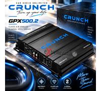 Crunch Amplificateur GPX-500.2 Classe A/B 2 canaux 2 x 250 W max Noir