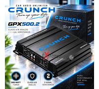 Crunch Amplificateur GPX-500.2 Classe A/B 2 canaux 2 x 250 W max Noir