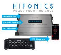 HiFonics Amplificateur analogique 8 canaux ZXR800/8DSP – DSP 10 canaux, Bluetooth 5.0, MX-Connect