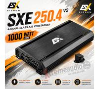 ESX SXE250.4v2 Amplificateur HiFi pour voiture 4 canaux B Amplificateur avec 1000 W RMS