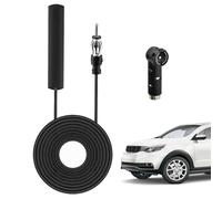 Amplificateur Antenne Autoradio,Adaptateur Antenne Autoradio avec 3m Câble,Antenne Radio Voiture Adaptateur DIN 41585 Femelle à ISO,Antenne Radio FM pour Camions,Auto,Véhicule,Radio