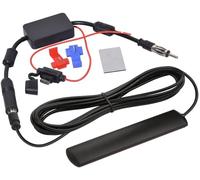 Amplificateur Antenne Autoradio Pour Radio Fm/Am/Dab, Antenne Voiture Amplifiée Avec Adaptateur Din Et Amplificateur Signal, Ampli Antenne Voiture Autoradio Pour Suv Camion Véhicule Universels 12V/24V