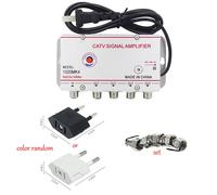 amplificateur antenne tv,Boîtier de télévision numérique CATV,30dB,antenne amplificateur de Signal intérieur,220V 50/60Hz,1 in 4