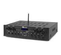 Power Dynamics PV240BT Amplificateur Audio Bluetooth 4 Zones - 8x 50W, Lecteur MP3, USB/SD, Radio FM, Entrées RCA, Entrées AUX, Télécommande MP3, Idéal pour une Installation Professionnelle