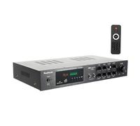 Amplificateur audio 600 W - Amplificateur stéréo 5.0 - Canal de son surround - 2 entrées microphone avec écran LED - Pour home cinéma, fêtes karaoké
