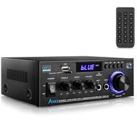 Amplificateur Audio AK45 Hi-FI Amplificateur Stéréo Haut - Parleur Bluetooth 5.0 Ampli Récepteur avec Alimentation 12V 5A, Télécommande, Antenne FM pour Voiture Home Bar Party