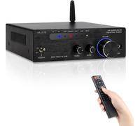 Amplificateur Audio, Amplificateur HiFi, Amplificateur stéréo 600W 2 Canaux, Bluetooth 5.0, 12V 220V, LCD, Hi-FI, Radio FM Portable, entrée SD Card/USB, pour la Maison ou la Voiture