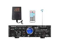 Amplificateur Audio, Amplificateur stéréo de puissance Bluetooth 600W Vu Mètre FM 2CH USB SD Karaoke Accueil Amplificateurs Théâtre Théâtre Digital Ampocar Audio