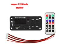 Amplificateur Audio de Voiture 2x25W 50W,USB,TF,FM,Radio Tech,Bluetooth,12V,Carte Décodeur MP3 WMA,Lecteur MP3 avec Télécommande - Type Support amplifier