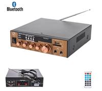 Amplificateur Audio Stéréo 2 Canaux Microphone FM USB Bluetooth Karaoke AS-06127