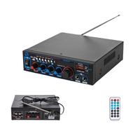 Amplificateur Audio Stéréo 2 Canaux Microphone FM USB Bluetooth Karaoke AS-06131