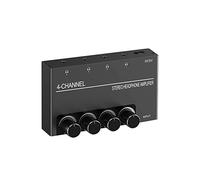 Amplificateur Audio StéRéO 4 Canaux pour Casque, SéParateur de Casque avec 4 Sorties Casque 3,5 mm et EntréE Audio 3,5 Mm