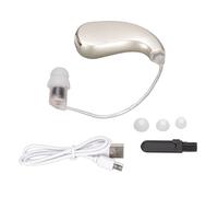 Amplificateur auditif portable rechargeable avec volume réglable pour patient âgé, argent