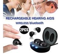 Amplificateur auditif rechargeable Bouchons d'oreille de protection auditive Réduction de bruit Noir - 1 paire