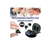 Amplificateur auditif rechargeable Bouchons d'oreille de protection auditive Réduction de bruit Noir - 1 paire
