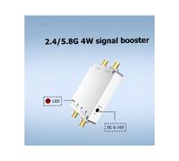 Amplificateur Bidirectionnel Double Bande 2,4 GHz/5,8 GHz, Deux Entrées, Deux Sorties, 4 W, 36 DBm, avec Alimentation et Câbles, Prise Européenne.