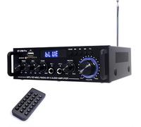 Amplificateur Bluetooth 5.0 Hifi Stéréo Mini Récepteur Audio Numérique Amplificateur De Puissance Avec Usb, Sd, Fm, 2 Microphone Entrée Echo, Rca (Ak45 Pro)