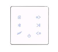 Amplificateur Bluetooth Mural avec Carte SD USB et Panneau de Musique pour Maison Intelligente Système Audio stéréo pour hôtel Restaurant Blanc