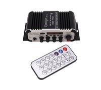 Amplificateur Bluetooth V11 2 canaux Super Bass Audio avec télécommande TF USB FM 85 dB Radio MP3