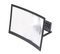 Amplificateur D’écran de Téléphone Noir Pliable 12 Pouces en Acrylique | Vision les Mains, Rangement Compact, Usage au Chevet Voyage, pour Vidéo Mobile