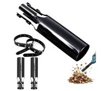 Amplificateur d'air pour Souffleur de Feuilles ×2, Rallonge Turbo en Acier Inoxydable - Augmente Puissance et Portée pour Entretien Jardin (Noir, 2 Pièces)