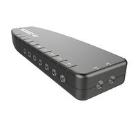 Amplificateur d'antenne amplificateur de signal TV SLx 6 voies avec connexions coaxiales, filtrage 4G et 5G, contrôle de gain variable et efficacité énergétique améliorée