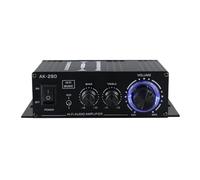 Amplificateur de caisson de basses à 2 canaux, Compatible AK380, basse HIFI 40W + 40W, lecteur de musique USB AUX for maison et voiture(AK-280)