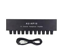 Amplificateur de Casque 10 canaux, 1 entrée, 10 Sorties, séparateur Audio stéréo, contrôle indépendant, DC 12V