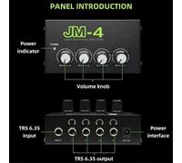 Amplificateur de casque 4 voies, 4 canaux, stéréo, Hi-Fi, audio, USB, US