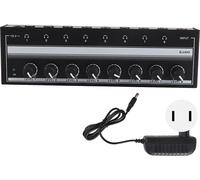 Amplificateur de casque 8 canaux portable en métal pour le studio et la scène